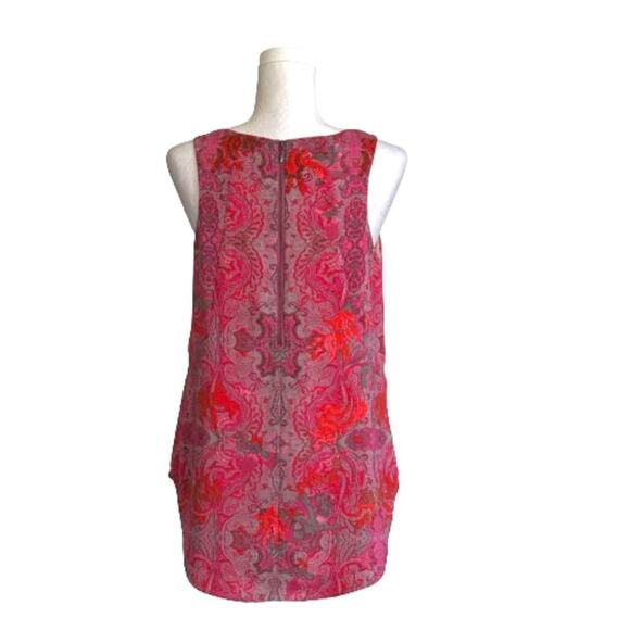 CAbi Jubilee Pink Orange Gray Paisley Scoop Neck Sleeveless Blouse Top Small - Picture 6 of 12